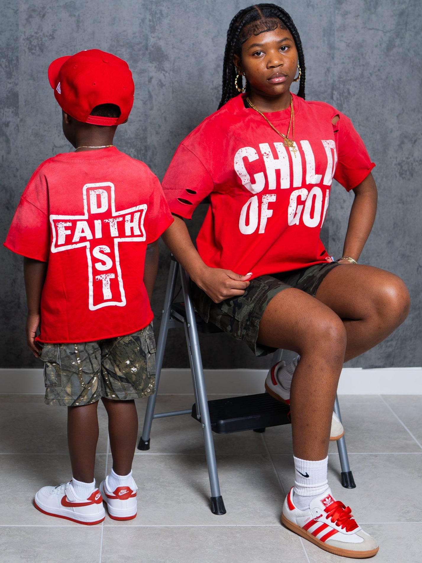 KIDS COG TEE RED