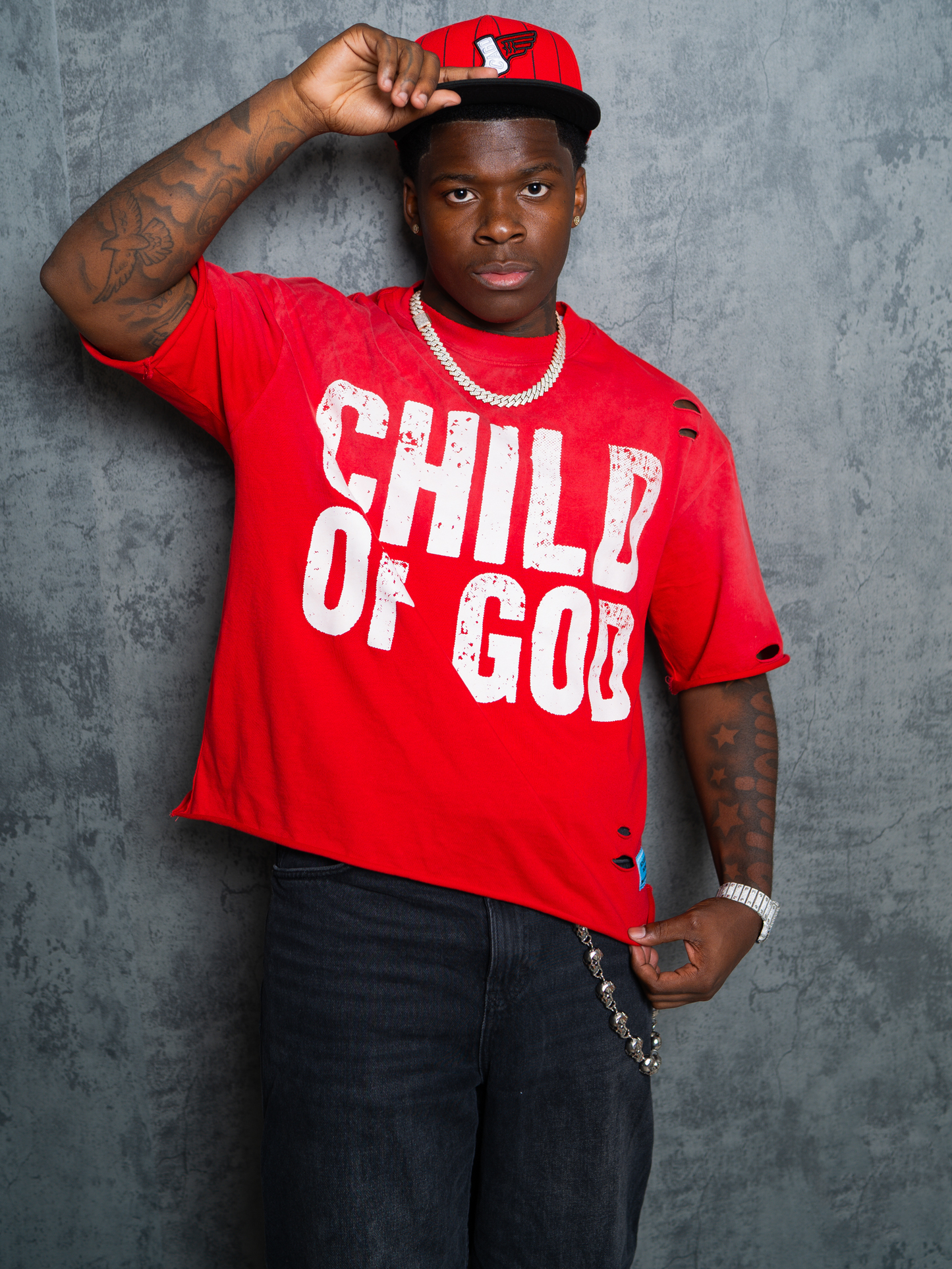 RED COG TEE