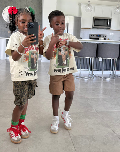 (KIDS) Cream Saint War Tee