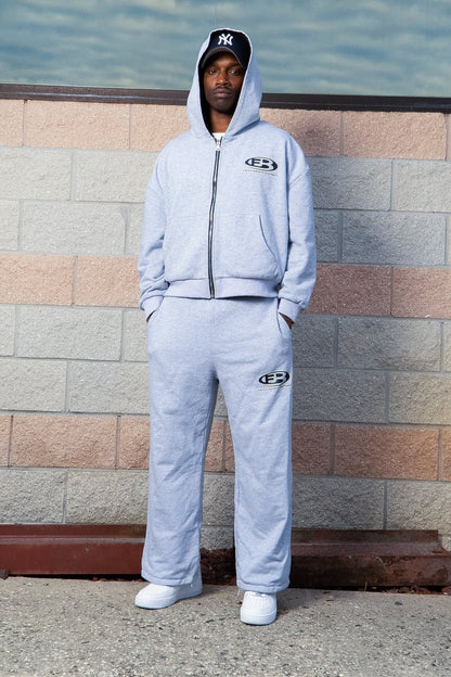 Heather Grey/Navy Faith Tech Zip