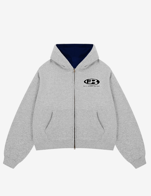 Heather Grey/Navy Faith Tech Zip