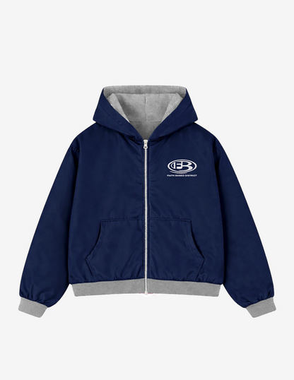 Heather Grey/Navy Faith Tech Zip